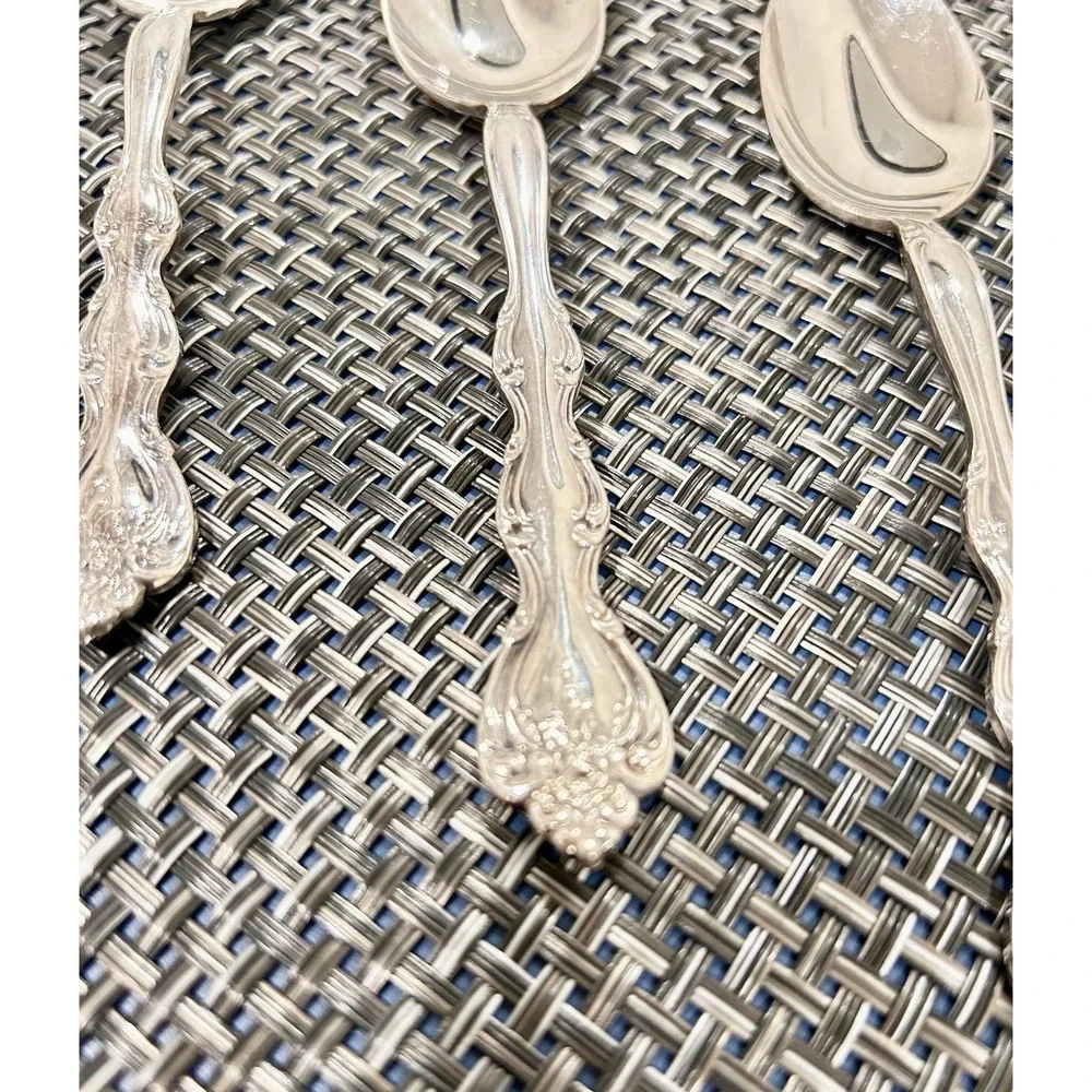 Vtg International Silverplate Interlude Pattern 1971 Lot of 6 Teaspoons 4 3/8